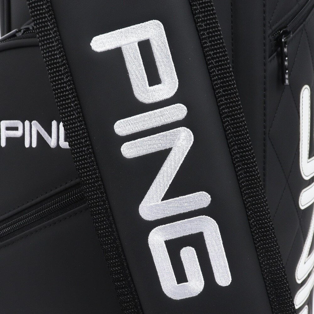 ピン（PING）（メンズ、レディース）ゴルフ キャディバッグ 軽量 カート式 9型 5分割 PU CLASSIC CB-F2401 PUクラシック BK/BK 37514