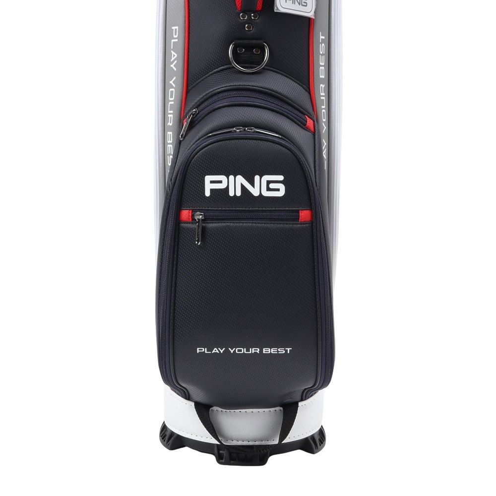 ピン（PING）（メンズ）ゴルフ キャディバッグ 軽量 カート式 9型 5分割 CB-P2402 PEORIA WH/NV 37508
