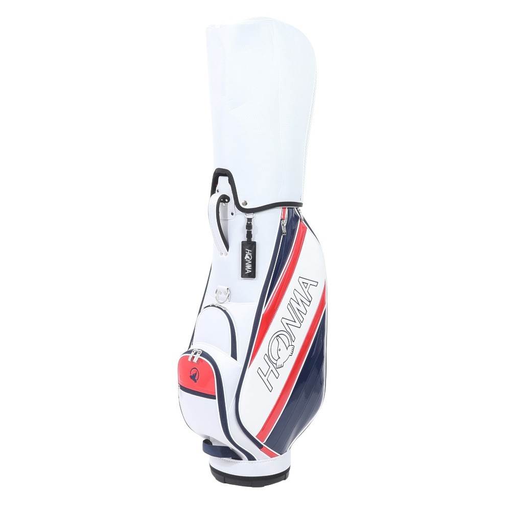 本間ゴルフ（HONMA）（メンズ）ゴルフ キャディバッグ 軽量 カート式 9型 5分割 CB12412 WHITE/RED