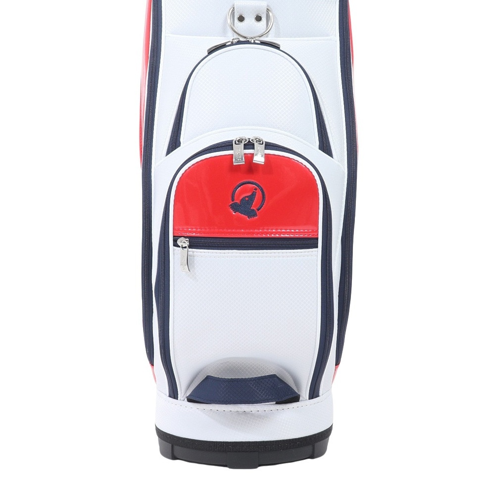 本間ゴルフ（HONMA）（メンズ）ゴルフ キャディバッグ 軽量 カート式 9型 5分割 CB12412 WHITE/RED