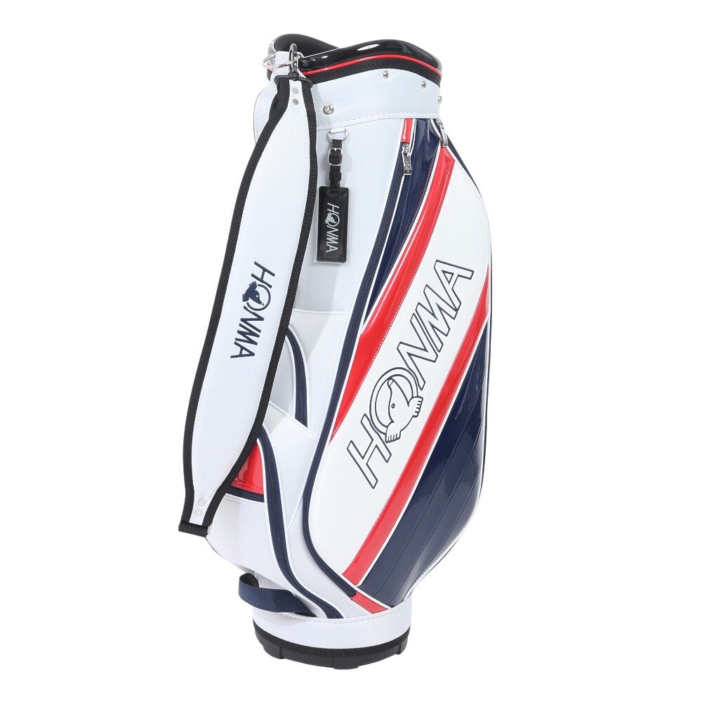 本間ゴルフ（HONMA）（メンズ）ゴルフ キャディバッグ 軽量 カート式 9型 5分割 CB12412 WHITE/RED