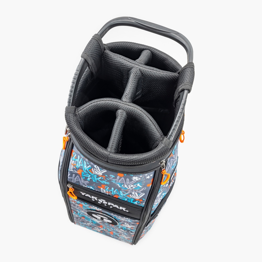 ヤックパック（YAK PAK）（メンズ）ゴルフ キャディバッグ 軽量 カート式 9型 6分割 YP-003 チカテツグラフィティ