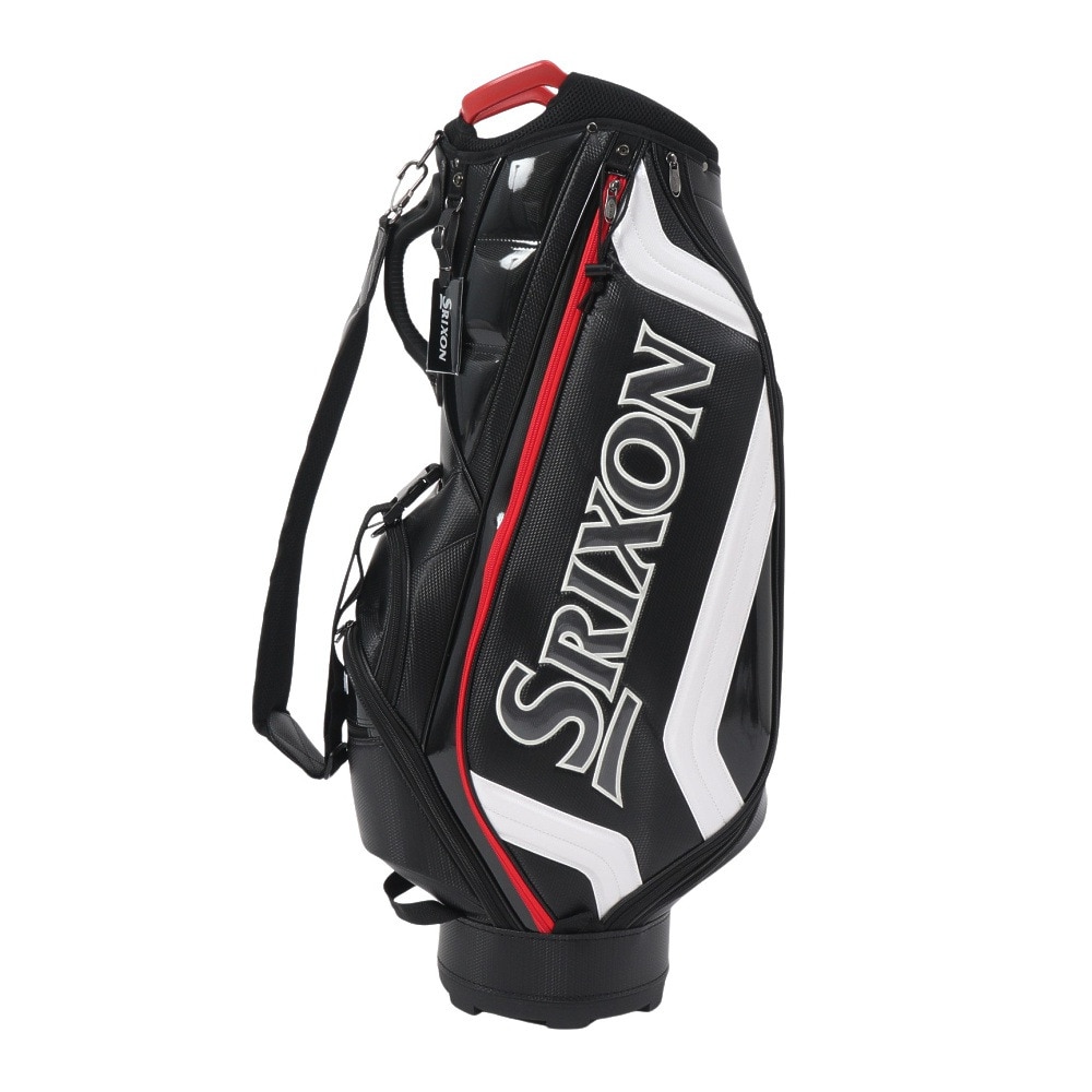 Srixon キャディバッグ ブラック/レッドGGC-S166 9.5型美品 SRIXON スリクソン キャディバッグ メンズ 軽量 9.5型 4分割 GGC