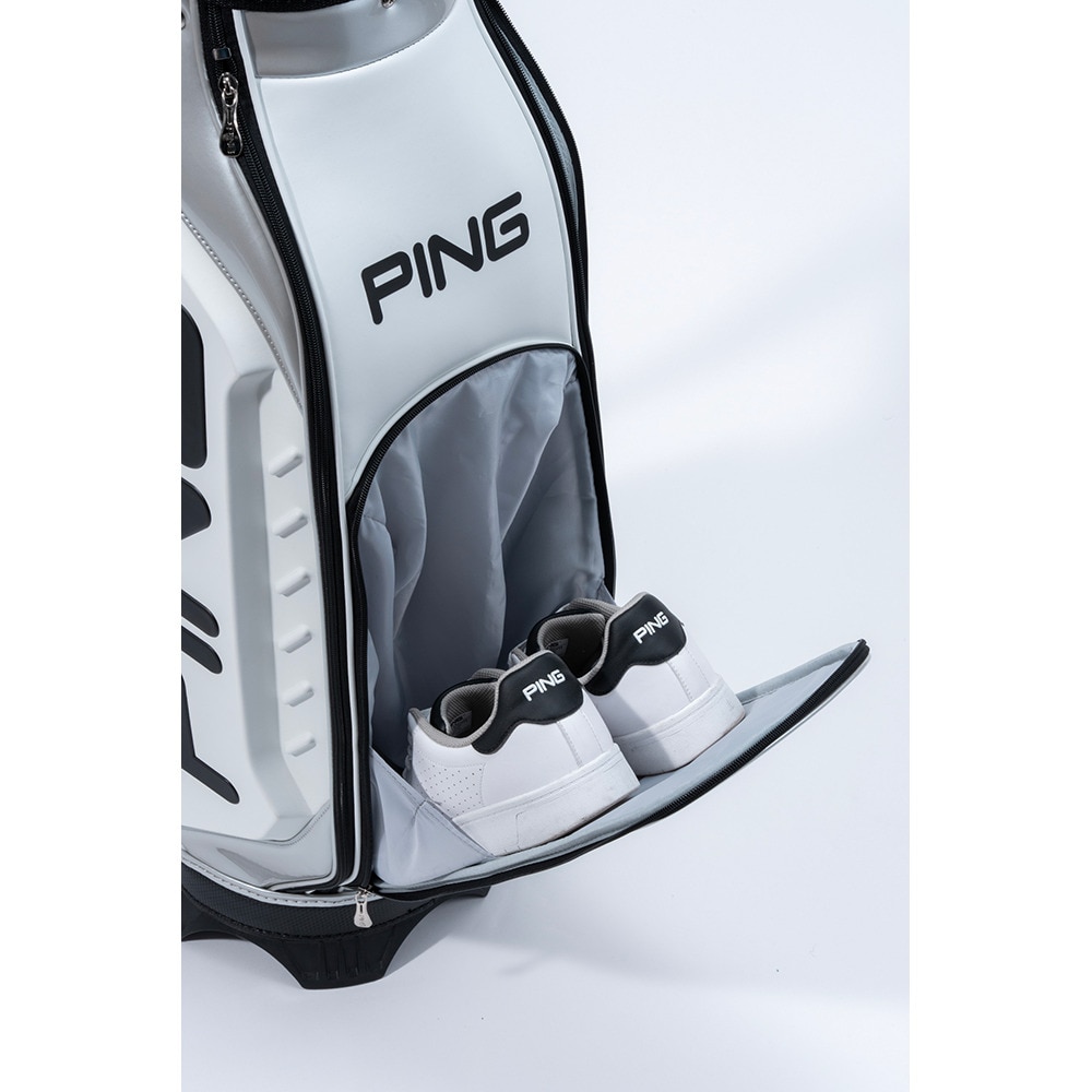ピン（PING）（メンズ）ゴルフ カート式 キャディバッグ オーセンティック 9型 5分割 CB-U2504 WH 38652 オーセンTICカート