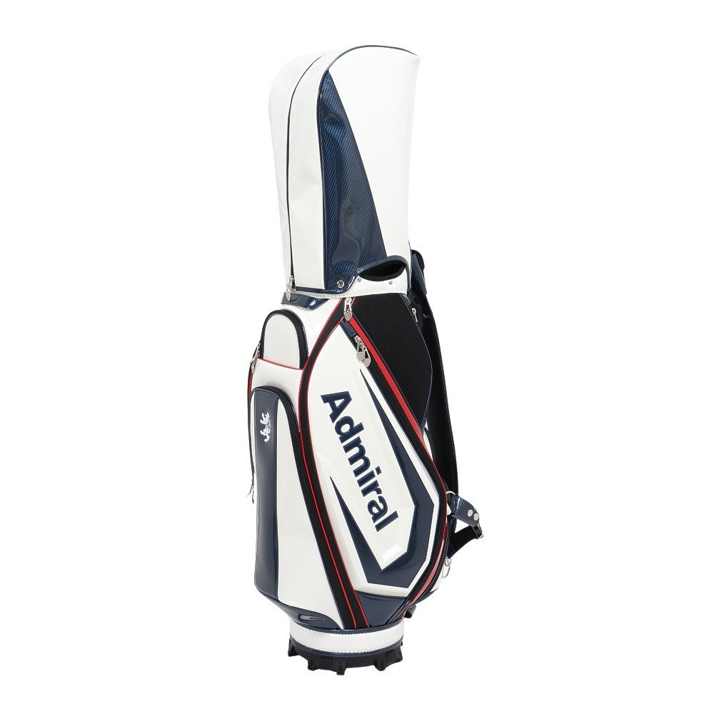 Admiral ゴルフ キャディバッグ ヘッドカバー付き ホワイト ネイビー Admiral（アドミラル） ゴルフ（Admiral GOLF）（メンズ、レディース