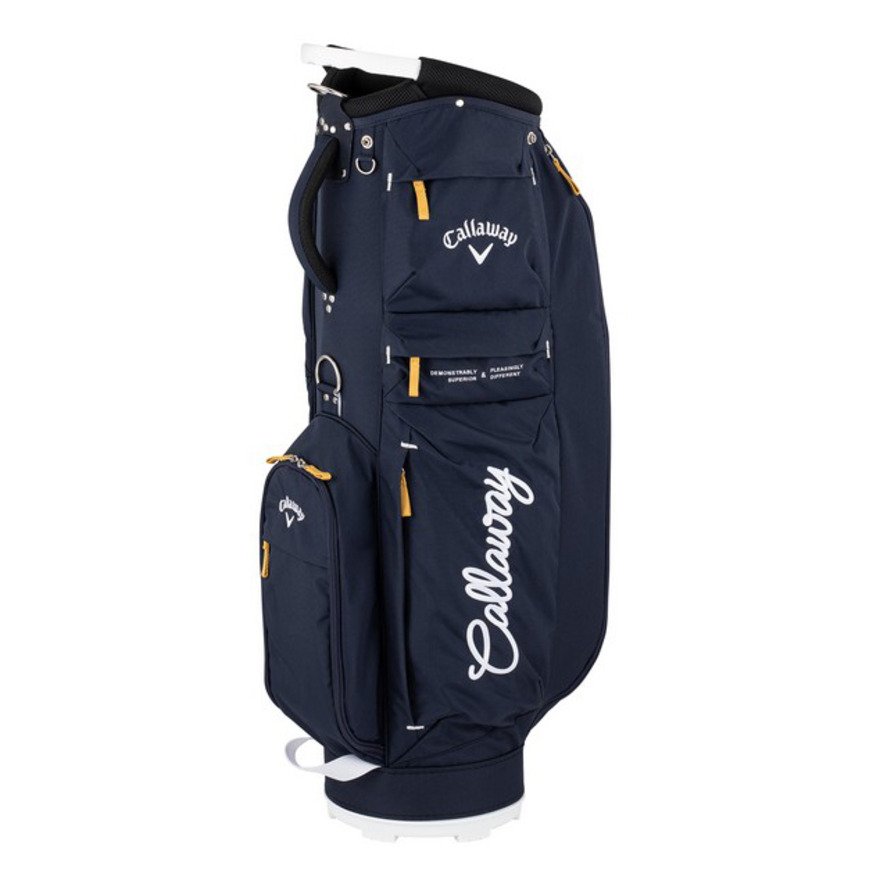 Callaway 82 キャディバッグ ネイビー/イエロー キャロウェイ（CALLAWAY）（メンズ）ゴルフ カート式 キャディバッグ
