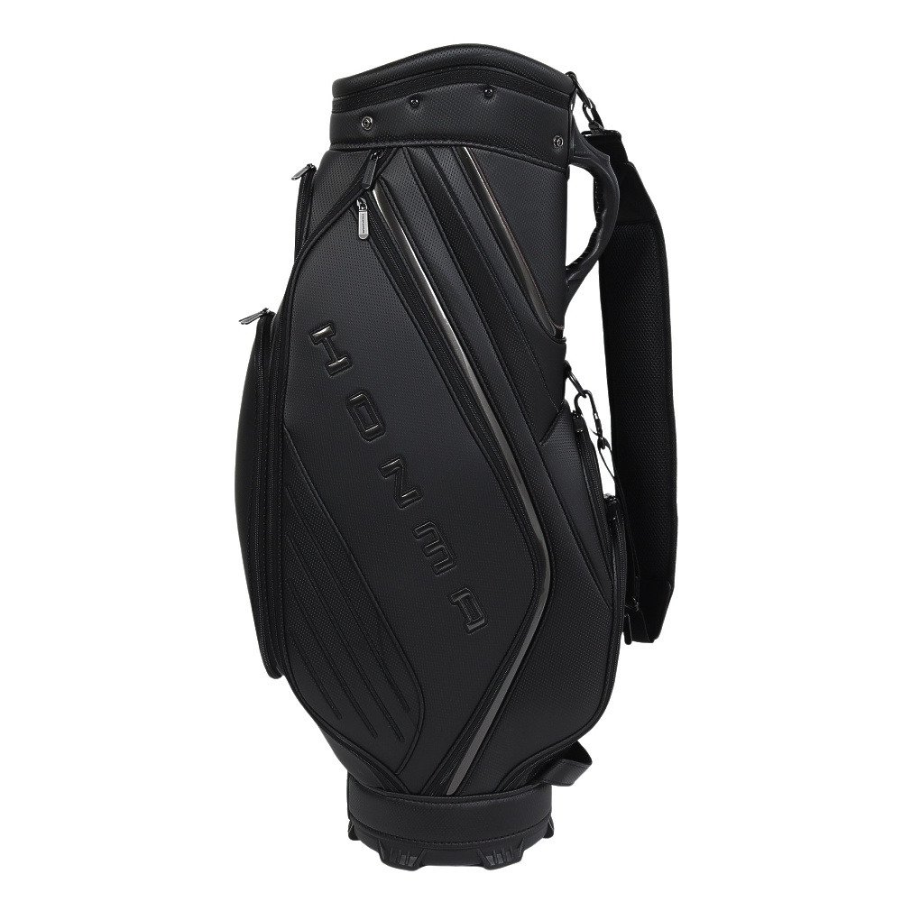 【極美品】HONMA ゴルフ キャディバッグ ブラック 9型 5分割 カート式 本間ゴルフ（HONMA）（メンズ）ゴルフ カート式 キャディバッグ 9型 5