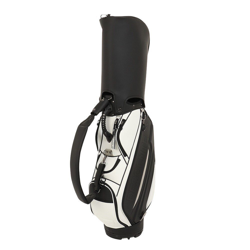 デサントゴルフ（DESCENTEGOLF）（メンズ）ゴルフ キャディバッグ カート式 9.5型 6分割 大口径キャディバッグ DQBVJJ01 WHBK