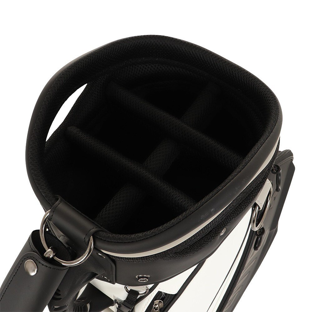 デサントゴルフ（DESCENTEGOLF）（メンズ）ゴルフ キャディバッグ カート式 9.5型 6分割 大口径キャディバッグ DQBVJJ01 WHBK