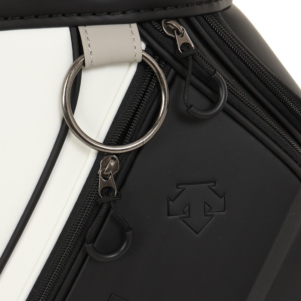 デサントゴルフ（DESCENTEGOLF）（メンズ）ゴルフ キャディバッグ カート式 9.5型 6分割 大口径キャディバッグ DQBVJJ01 WHBK
