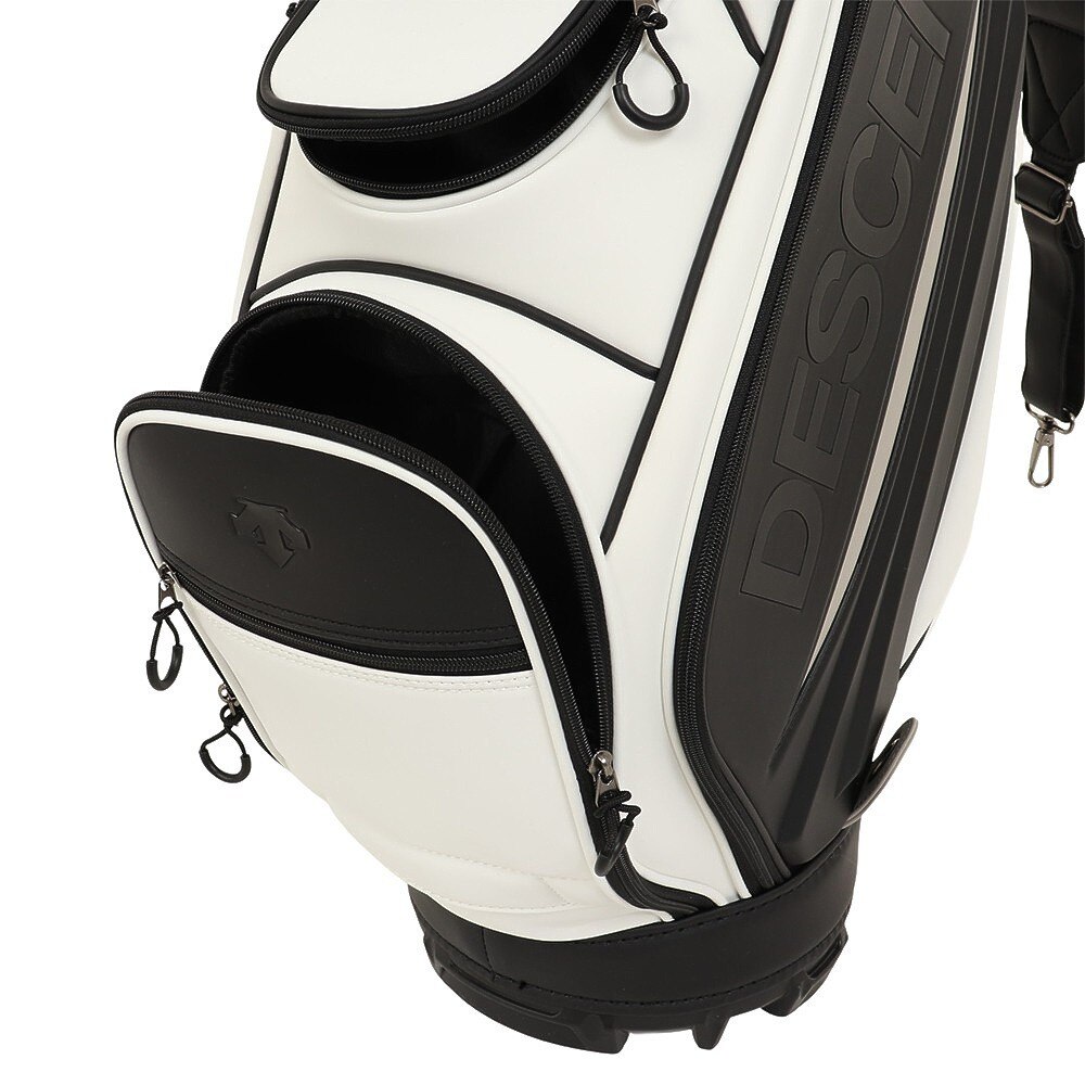 デサントゴルフ（DESCENTEGOLF）（メンズ）ゴルフ キャディバッグ カート式 9.5型 6分割 大口径キャディバッグ DQBVJJ01 WHBK
