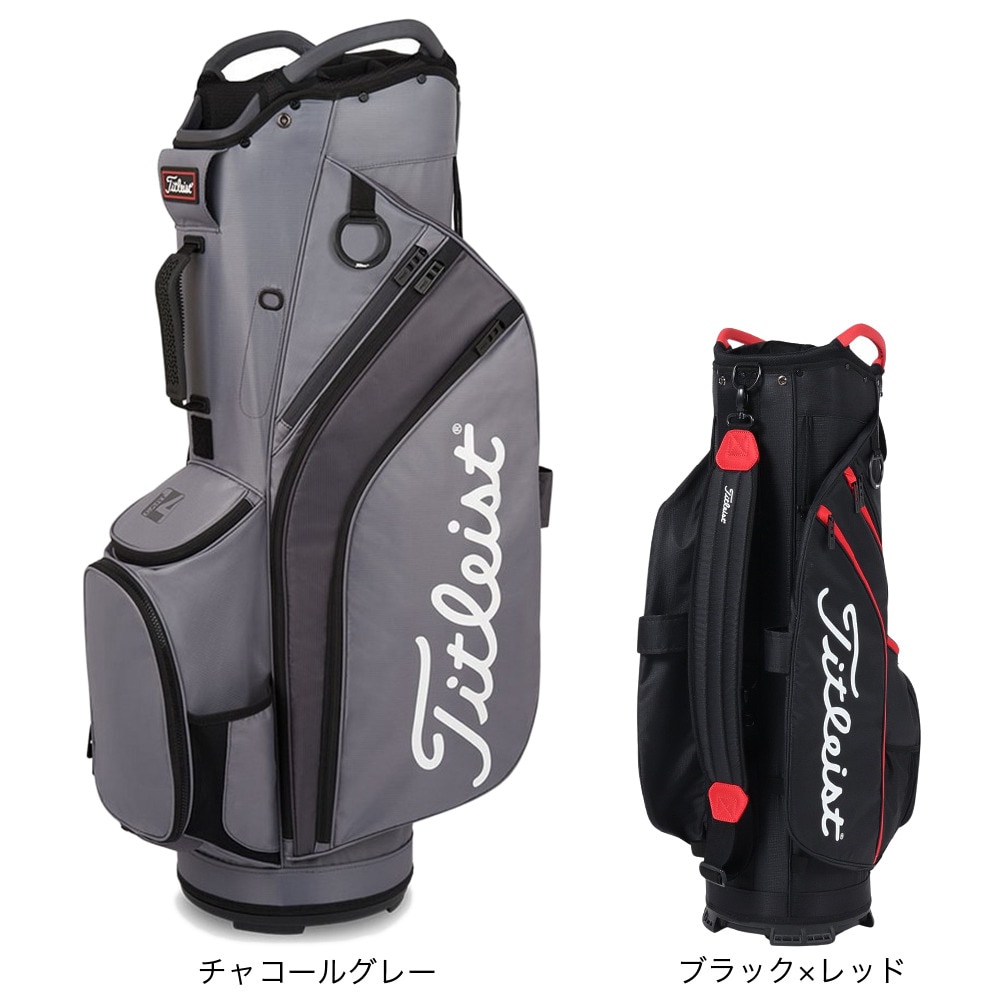 タイトリスト（TITLEIST）（メンズ）ゴルフ キャディバッグ 軽量 カート式 10型 14分割 23 BKRD TB22CT6-006