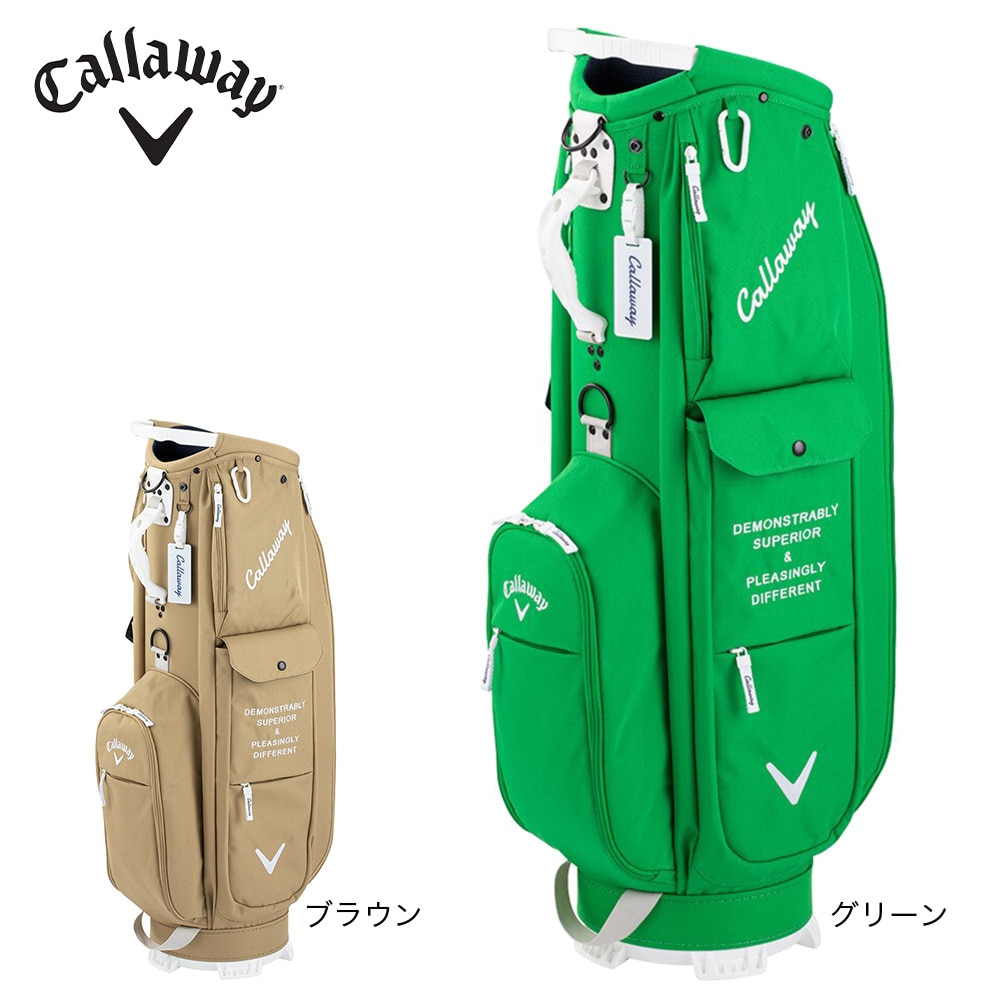 キャロウェイ（CALLAWAY）（メンズ、レディース）ゴルフ キャディバッグ カート式 9.5型 4分割 アドバンス 5122847 GR