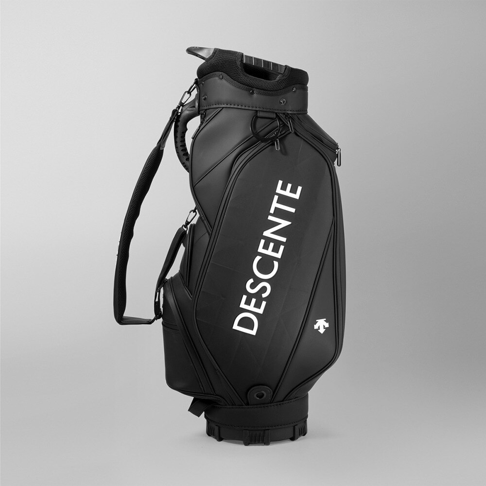 デサントゴルフ（DESCENTEGOLF）（メンズ）ゴルフ キャディバッグ カート式 9.5型 5分割 WIMPLEデザイン DQBXJJ01 BK00