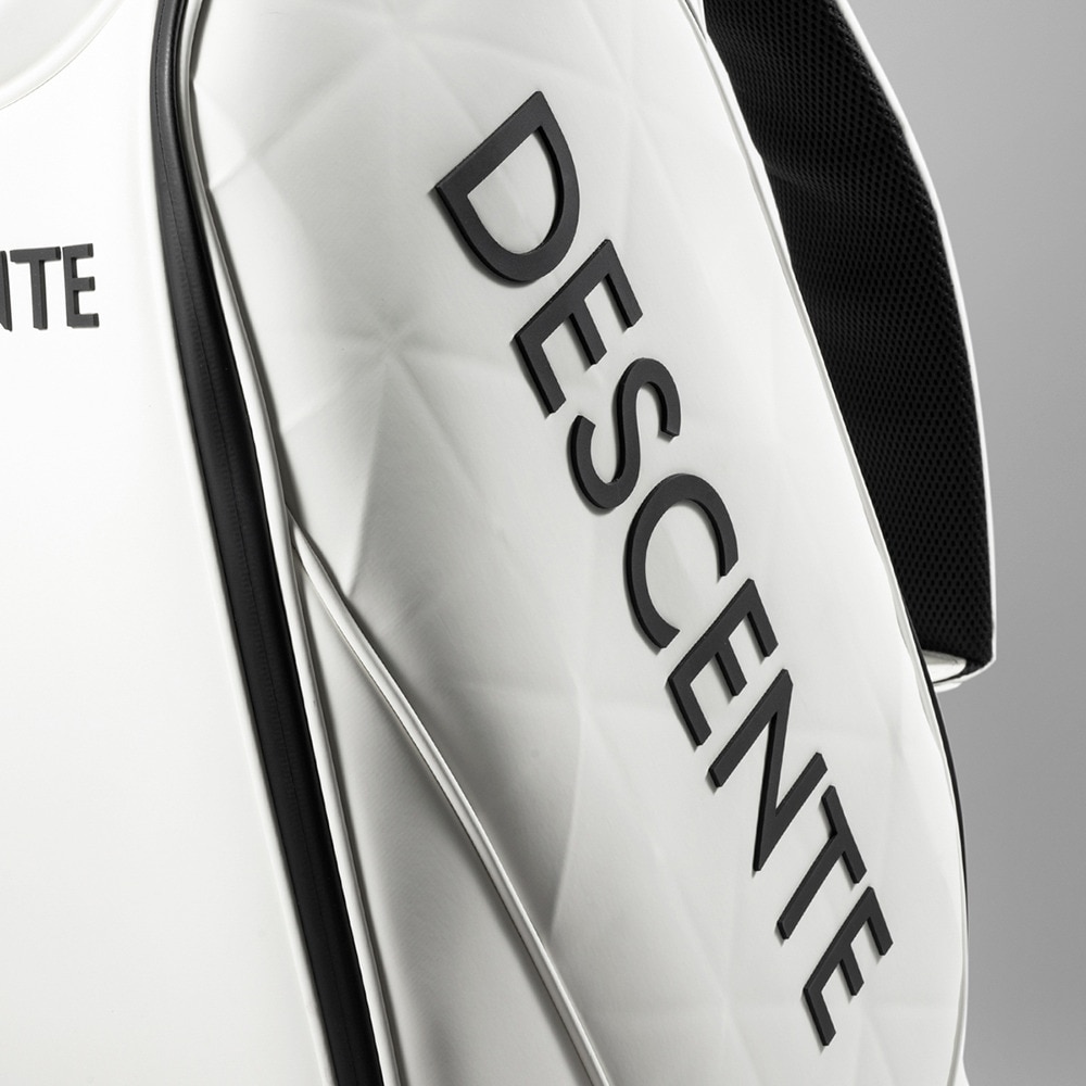 デサントゴルフ（DESCENTEGOLF）（メンズ）ゴルフ キャディバッグ カート式 9.5型 5分割 WIMPLEデザイン DQBXJJ01 WH00