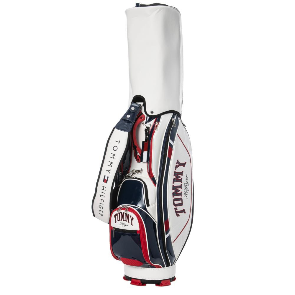 トミー ヒルフィガー ゴルフ（TOMMY HILFIGER GOLF）（メンズ）ゴルフ カート式 キャディバッグ エナメルスポーツ 9.0型 5分割 THMG4FC2-TRI