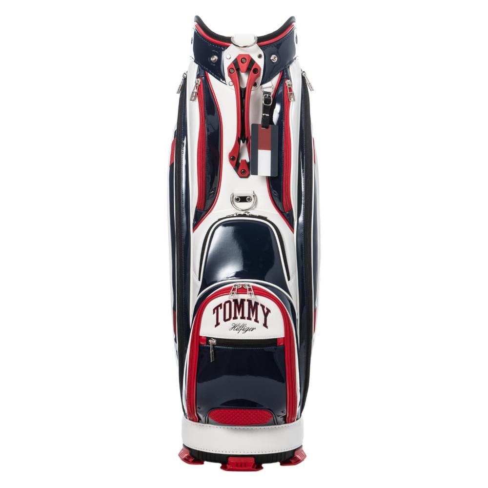 トミー ヒルフィガー ゴルフ（TOMMY HILFIGER GOLF）（メンズ）ゴルフ カート式 キャディバッグ エナメルスポーツ 9.0型 5分割 THMG4FC2-TRI