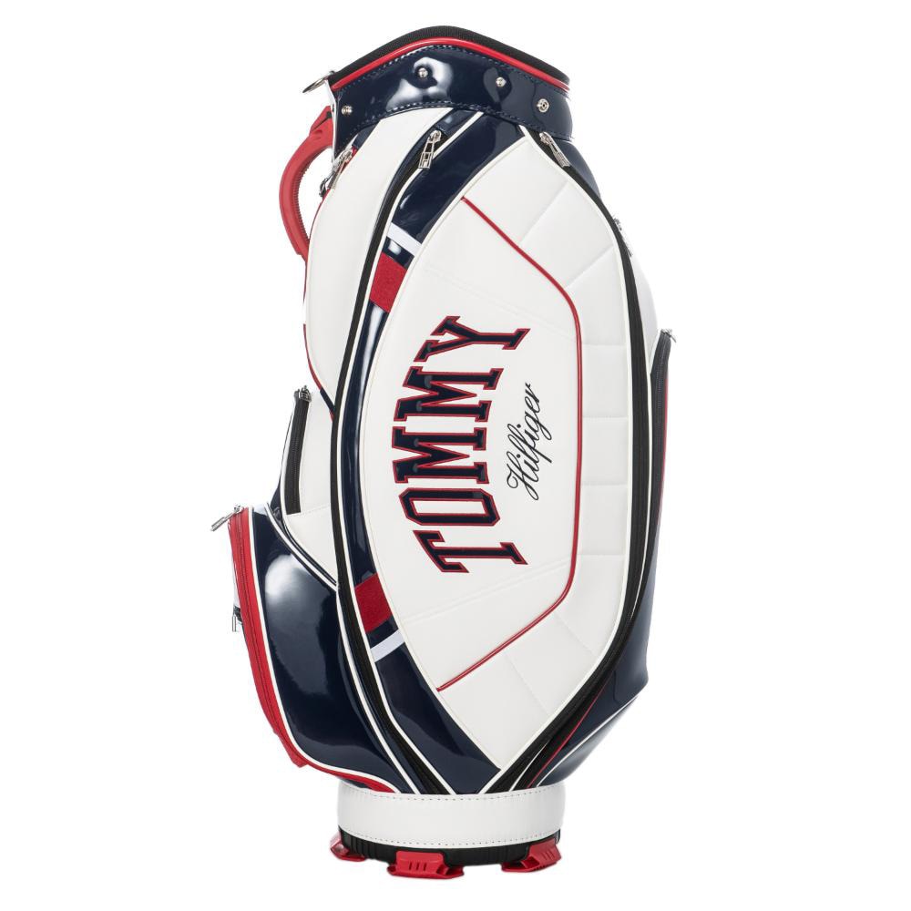 トミー ヒルフィガー ゴルフ（TOMMY HILFIGER GOLF）（メンズ）ゴルフ カート式 キャディバッグ エナメルスポーツ 9.0型 5分割 THMG4FC2-TRI