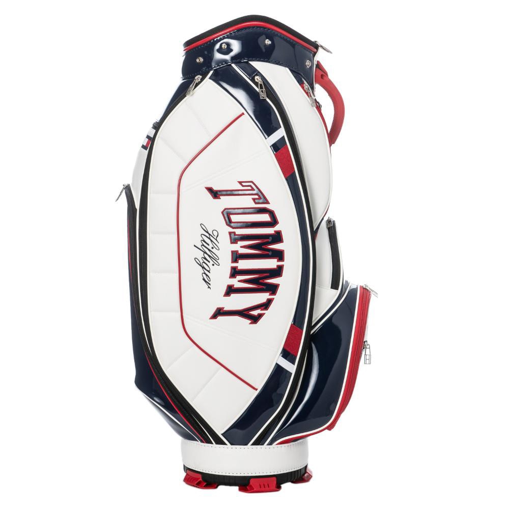 トミー ヒルフィガー ゴルフ（TOMMY HILFIGER GOLF）（メンズ）ゴルフ カート式 キャディバッグ エナメルスポーツ 9.0型 5分割 THMG4FC2-TRI