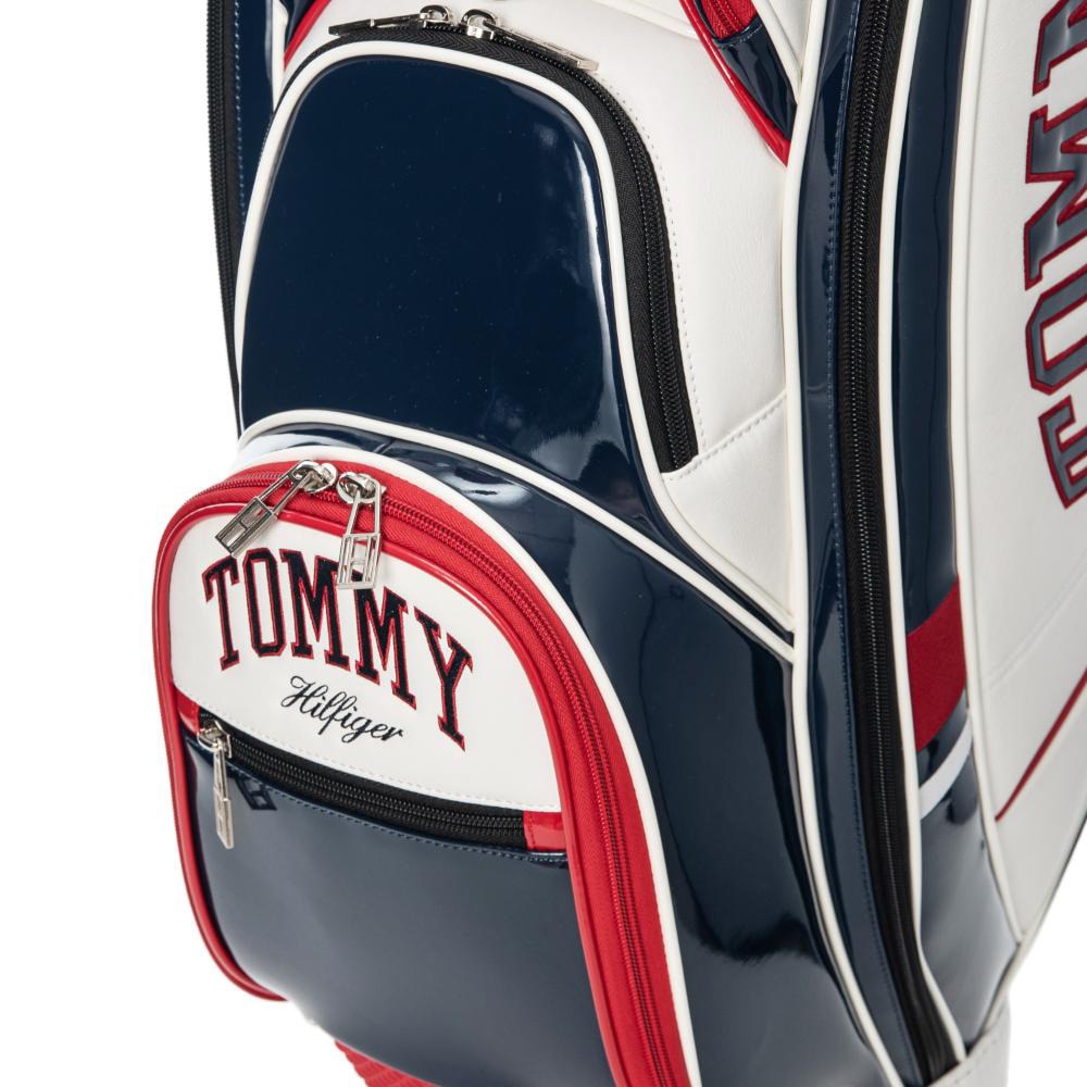 トミー ヒルフィガー ゴルフ（TOMMY HILFIGER GOLF）（メンズ）ゴルフ カート式 キャディバッグ エナメルスポーツ 9.0型 5分割 THMG4FC2-TRI