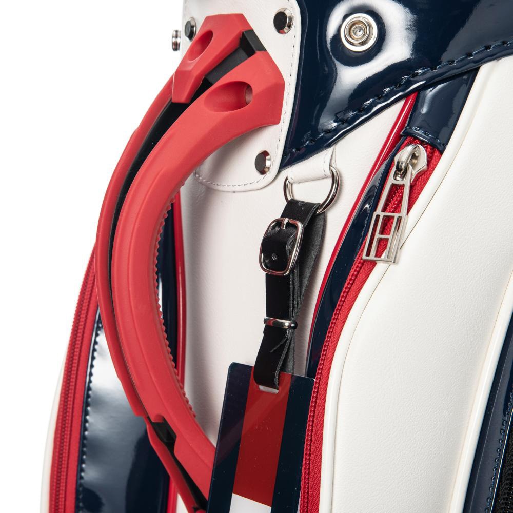 トミー ヒルフィガー ゴルフ（TOMMY HILFIGER GOLF）（メンズ）ゴルフ カート式 キャディバッグ エナメルスポーツ 9.0型 5分割 THMG4FC2-TRI