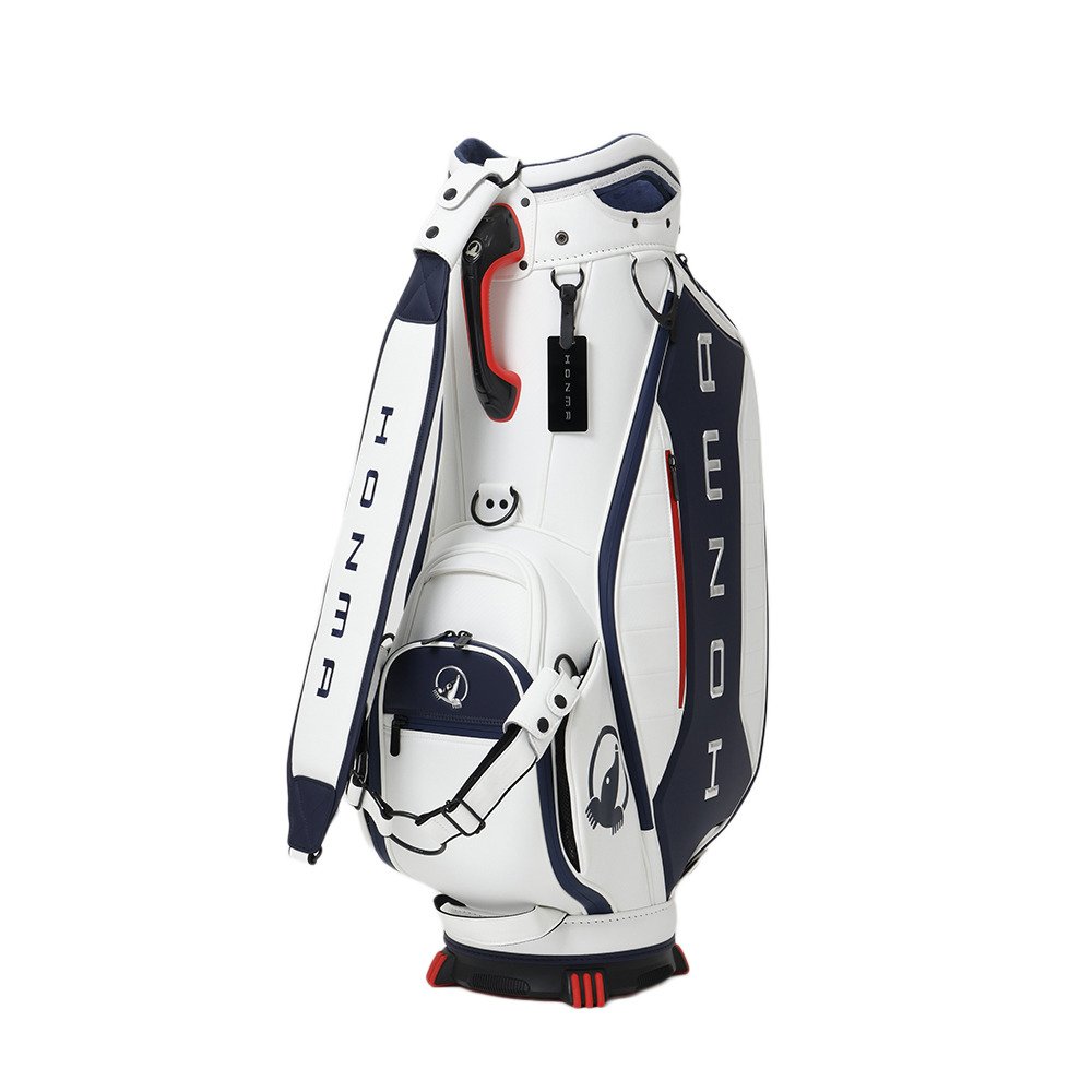 HONMA★本間ゴルフ★9.5型★３点式★美品★プロモデル(RED×WH×NV) HONMA GOLF（本間ゴルフ） 在庫処分 9.5型 キャディバッグ CB12303