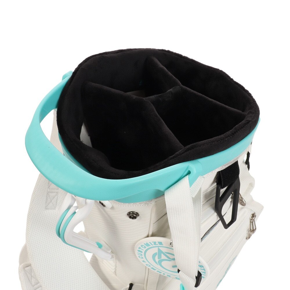 ホクシン（Hokushin）（メンズ）ゴルフ キャディバッグ スタンド式 8.5型 軽量 OMNIX GOLF スタンドバッグ WH/LB OM21SSSB-WHLB