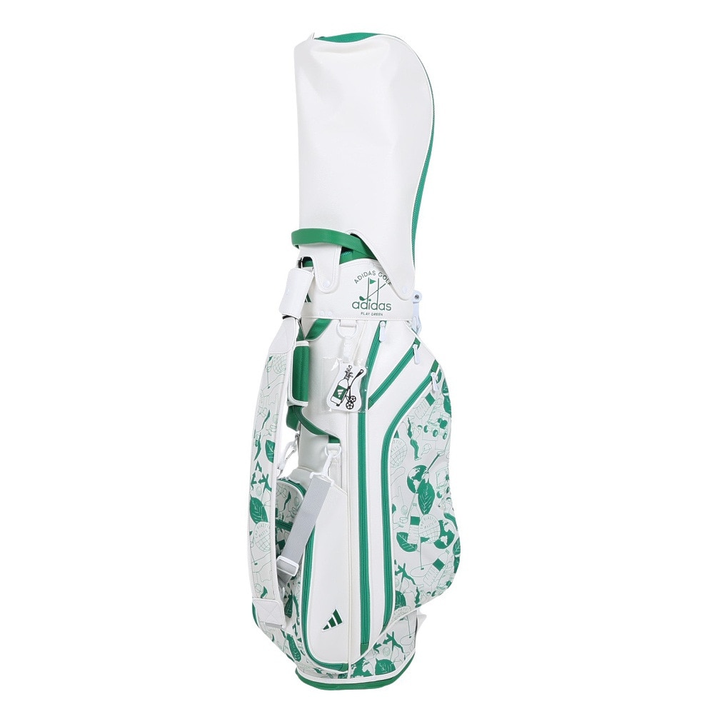 アディダス（adidas）（メンズ）ゴルフ キャディバッグ スタンド式 8.5型 4分割 PLAY GREEN グラフィック スタンドバッグ NMH62-HT6812