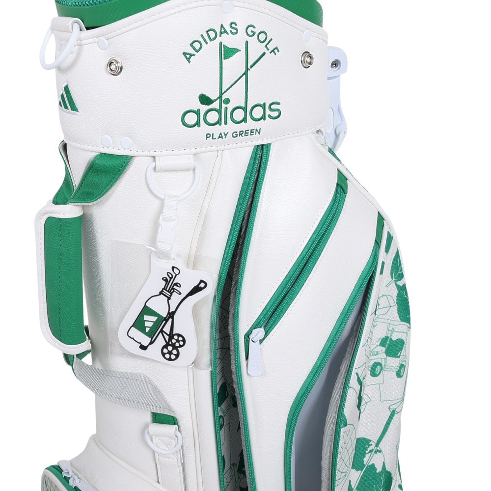 アディダス（adidas）（メンズ）ゴルフ キャディバッグ スタンド式 8.5型 4分割 PLAY GREEN グラフィック スタンドバッグ  NMH62-HT6812 ゴルフ用品はヴィクトリアゴルフ
