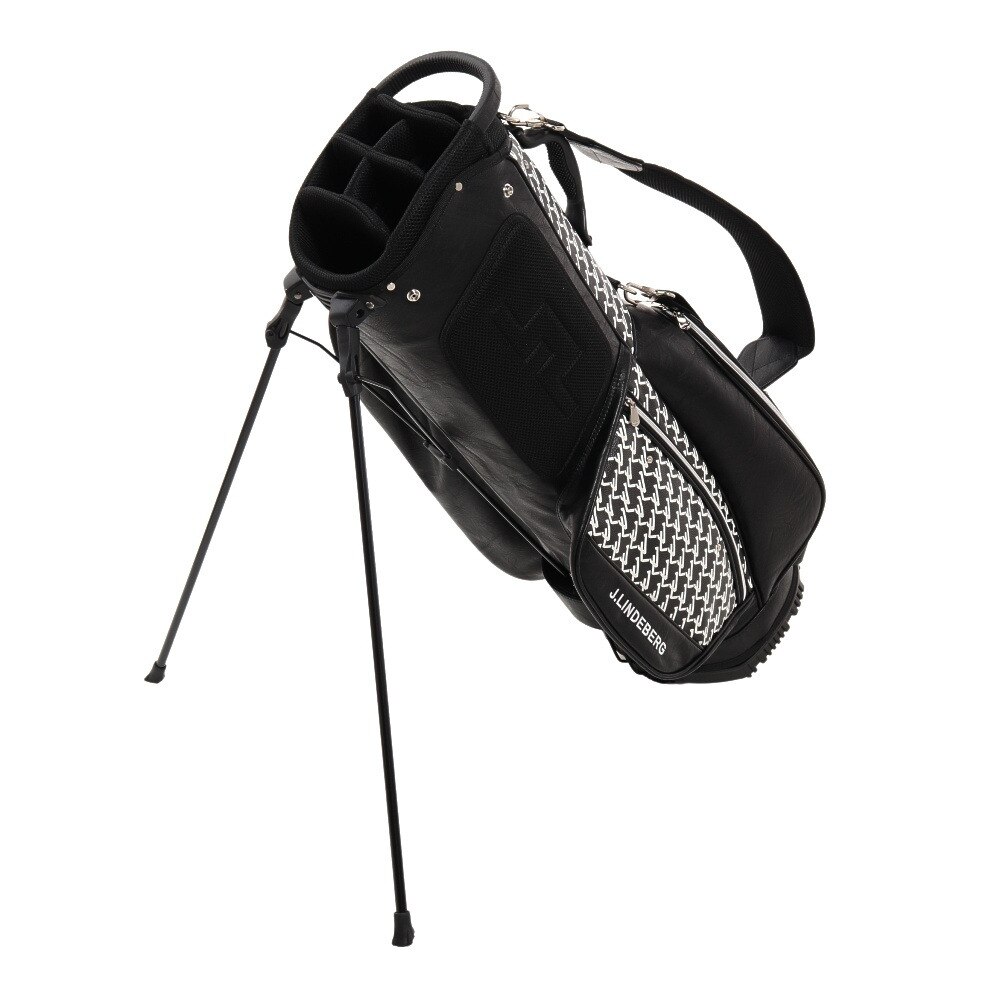 J.LINDEBERG（メンズ）ゴルフ キャディバッグ スタンド式 9.5型 6分割 モノグラムキャディーバック スタンド 083-16302-019