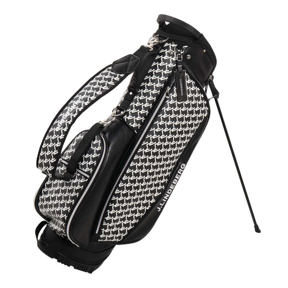 流行 Jリンドバーグ ゴルフ キャディバッグ 限定 カートバッグ メンズ レディース VESSEL コラボ 10型 約5.8kg 6分割 レア  ブランド 白 黒 073-15900 J.LINDEBERG