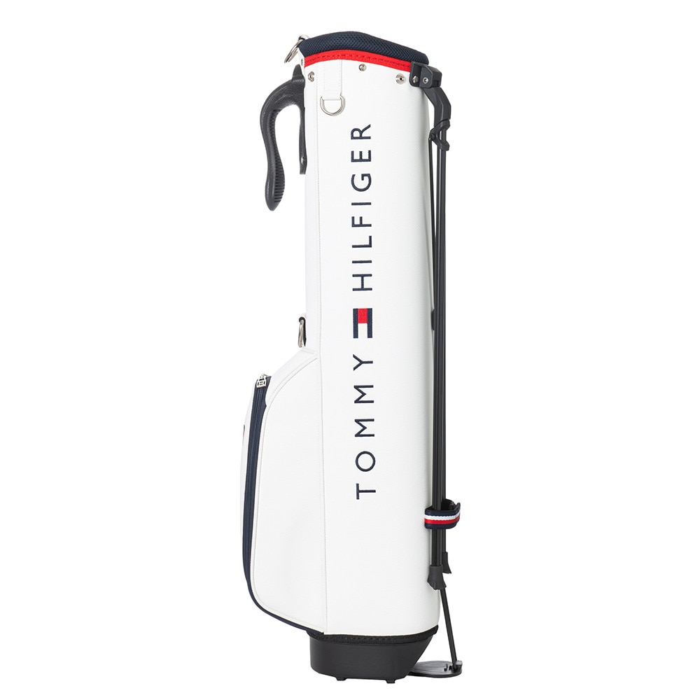 トミー ヒルフィガー ゴルフ（TOMMY HILFIGER GOLF）（メンズ）キャディバッグ トライアングルエンボス スタンドキャディバッグ THMG2FC3-WHT