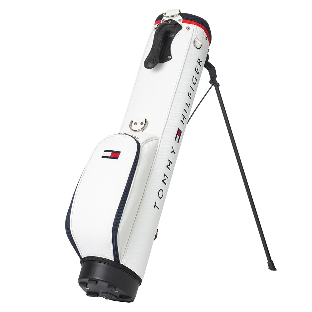 トミー ヒルフィガー ゴルフ（TOMMY HILFIGER GOLF）（メンズ）キャディバッグ トライアングルエンボス スタンドキャディバッグ THMG2FC3-WHT