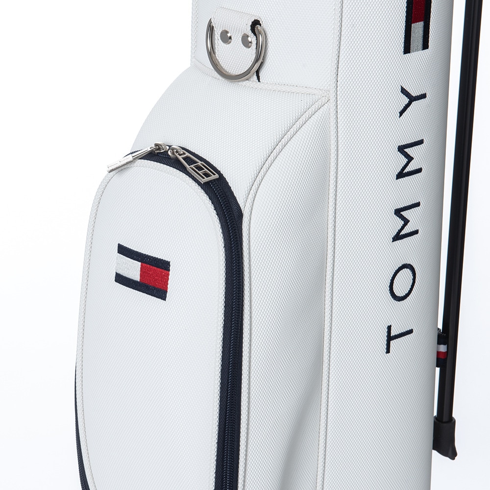 トミー ヒルフィガー ゴルフ（TOMMY HILFIGER GOLF）（メンズ）キャディバッグ トライアングルエンボス スタンドキャディバッグ THMG2FC3-WHT