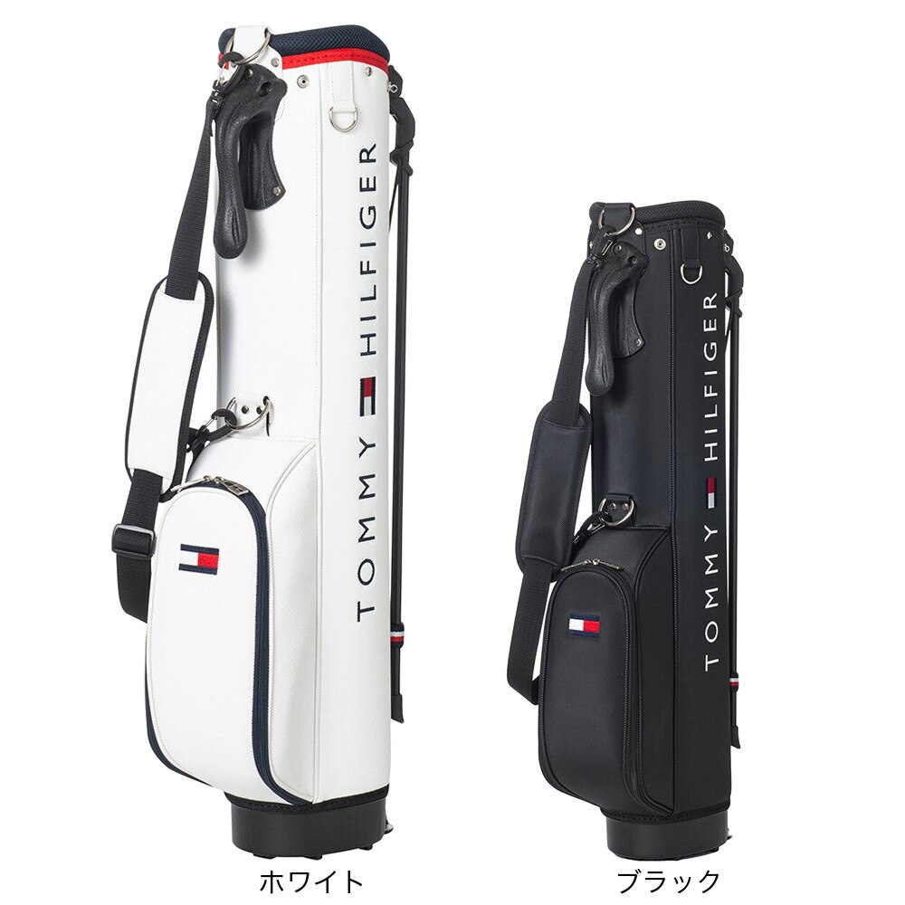 トミー ヒルフィガー ゴルフ（TOMMY HILFIGER GOLF）（メンズ）キャディバッグ トライアングルエンボス スタンドキャディバッグ THMG2FC3-BLK