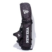 ニューエラ（NEW ERA）（メンズ、レディース）ゴルフ キャディバッグ スタンド式 9型 5分割 ワードマークロゴ ブラックハンターカモ×ホワイト 13517851