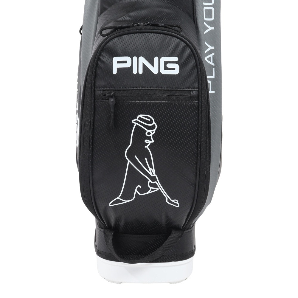 ピン（PING）（メンズ）ゴルフ キャディバッグ 軽量 スタンド式 9.5型 6分割 ライトスタンド CB-P2405 BK 37512