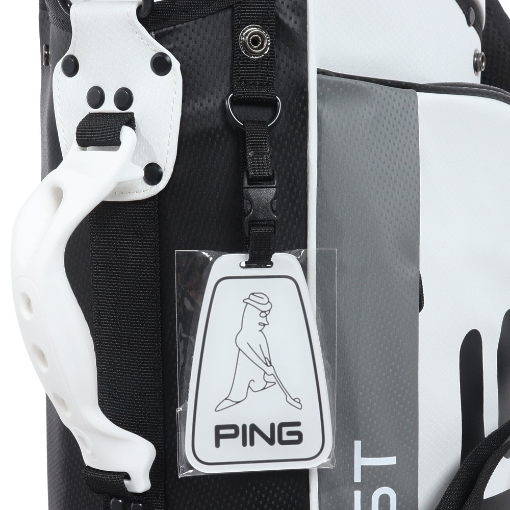 ピン（PING）（メンズ）ゴルフ キャディバッグ 軽量 スタンド式 9.5型 6分割 ライトスタンド CB-P2405 WH 37512