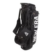 ニューエラ（NEW ERA）（メンズ）ゴルフ キャディバッグ メンズ スタンド式 9型 5分割 ブラック ホワイトプリントロゴ 11901502+