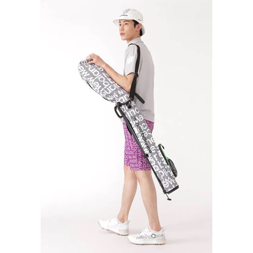 ニューバランス（new balance）（メンズ、レディース）ゴルフ クラブケース 2分割 ショルダー付 総柄 セルフスタンドバッグ 012-3184002-030