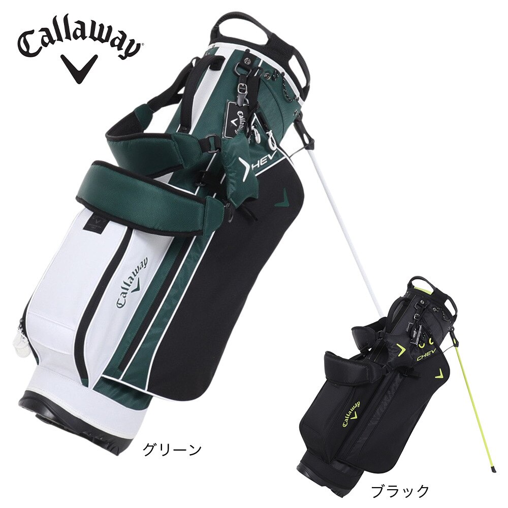 キャロウェイ（CALLAWAY）（メンズ）ゴルフ キャディバッグ 軽量 スタンド式 9.5型 4分割 シェブ スタンド 24 JM 5124312 GRN