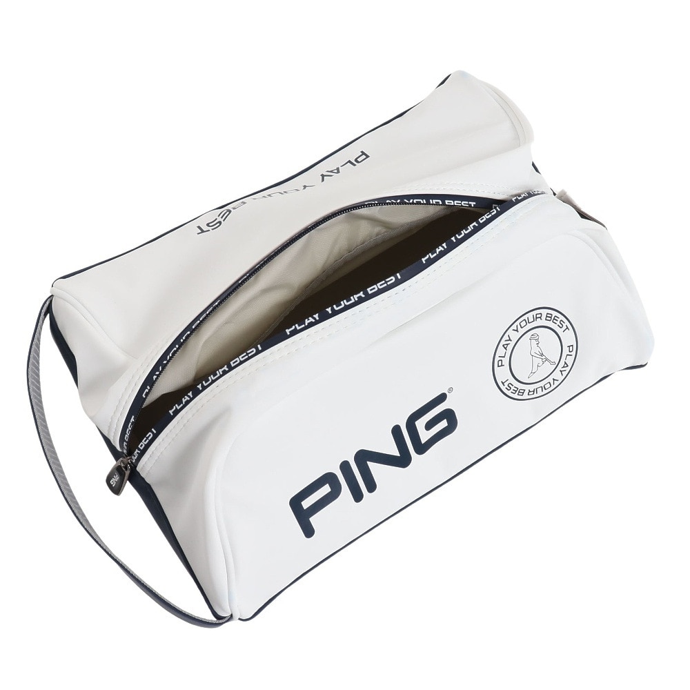 ピン（PING）（メンズ）ゴルフ ソフトPUシューズケース GB-U2304 WH 36835