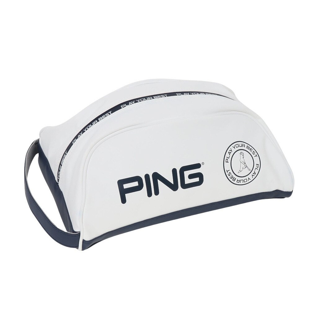 ピン（PING）（メンズ）ゴルフ ソフトPUシューズケース GB-U2304 WH 36835