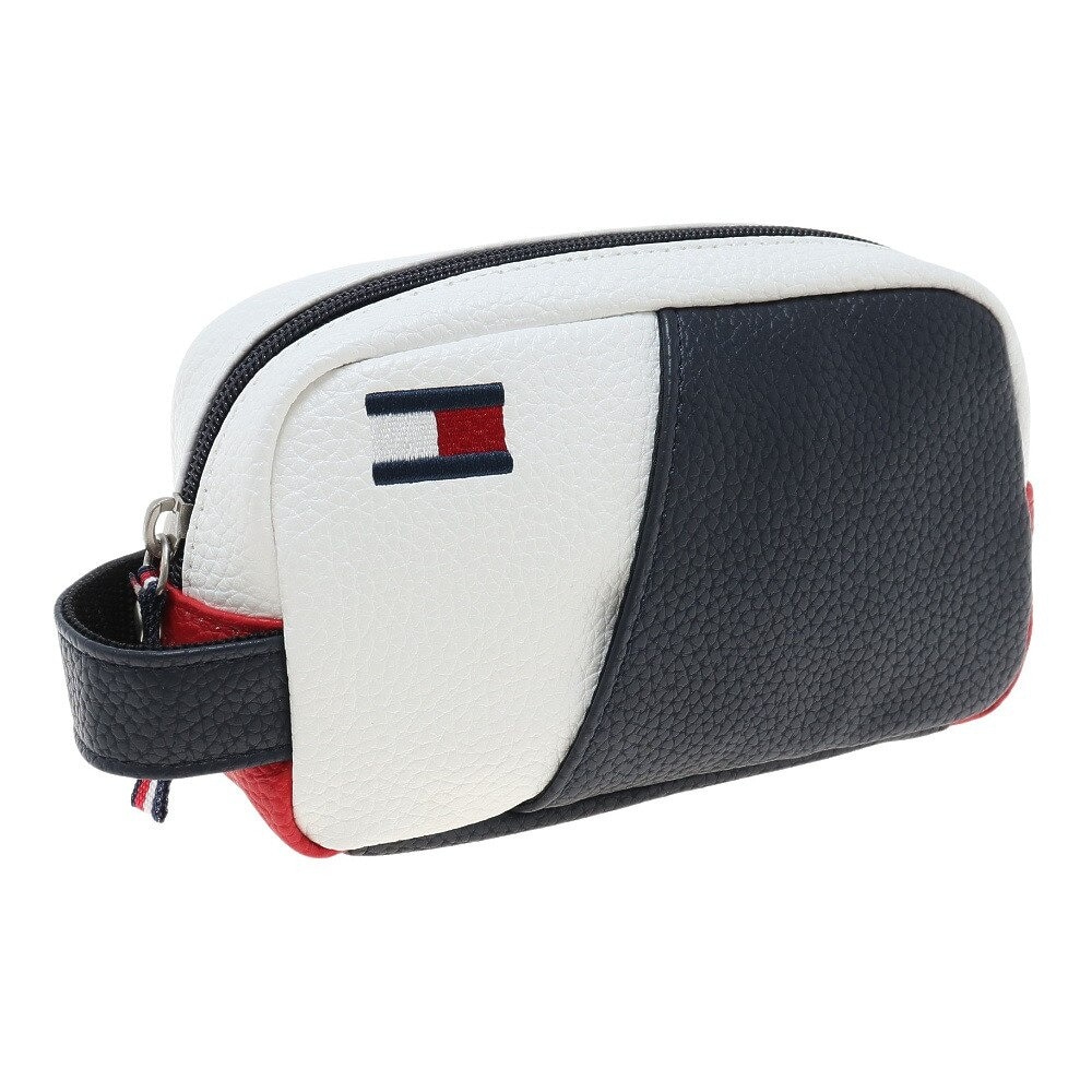 トミー ヒルフィガー ゴルフ（TOMMY HILFIGER GOLF）（メンズ、レディース）ゴルフ コンパクト ポーチ FACE THMG1FBH-WHT
