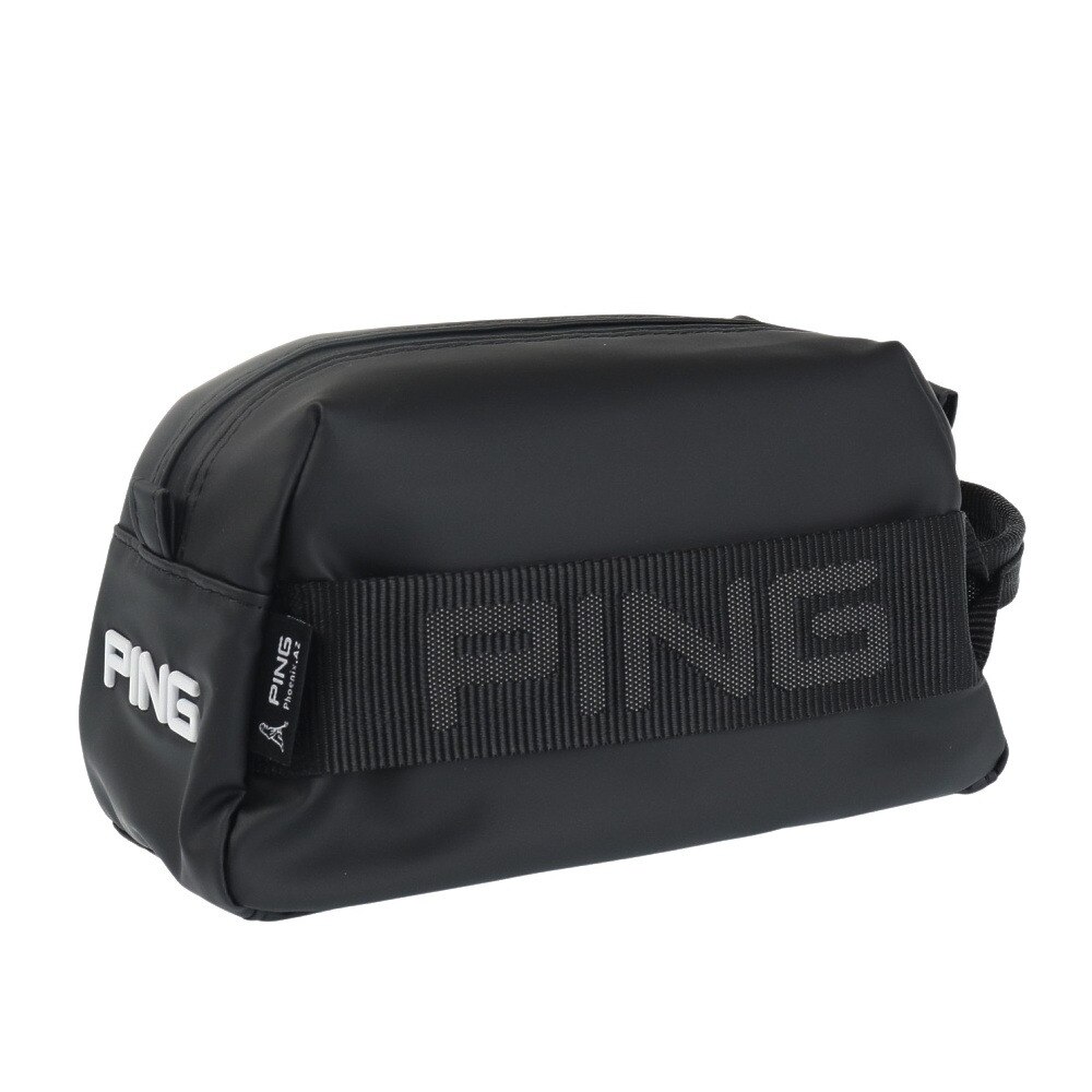 ピン（PING）（メンズ、レディース）ラウンドポーチ GB-A223 マットPUポーチ BLACK 36227