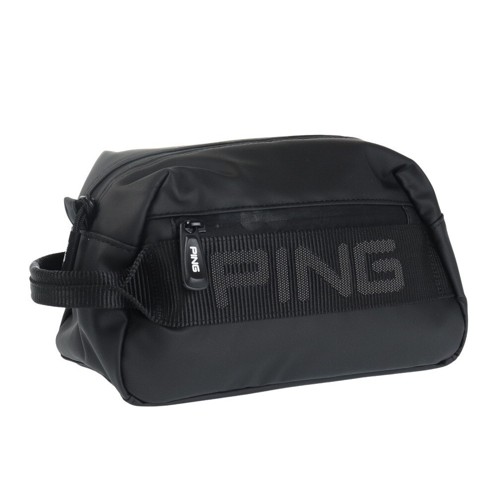 ピン（PING）（メンズ、レディース）ラウンドポーチ GB-A223 マットPUポーチ BLACK 36227