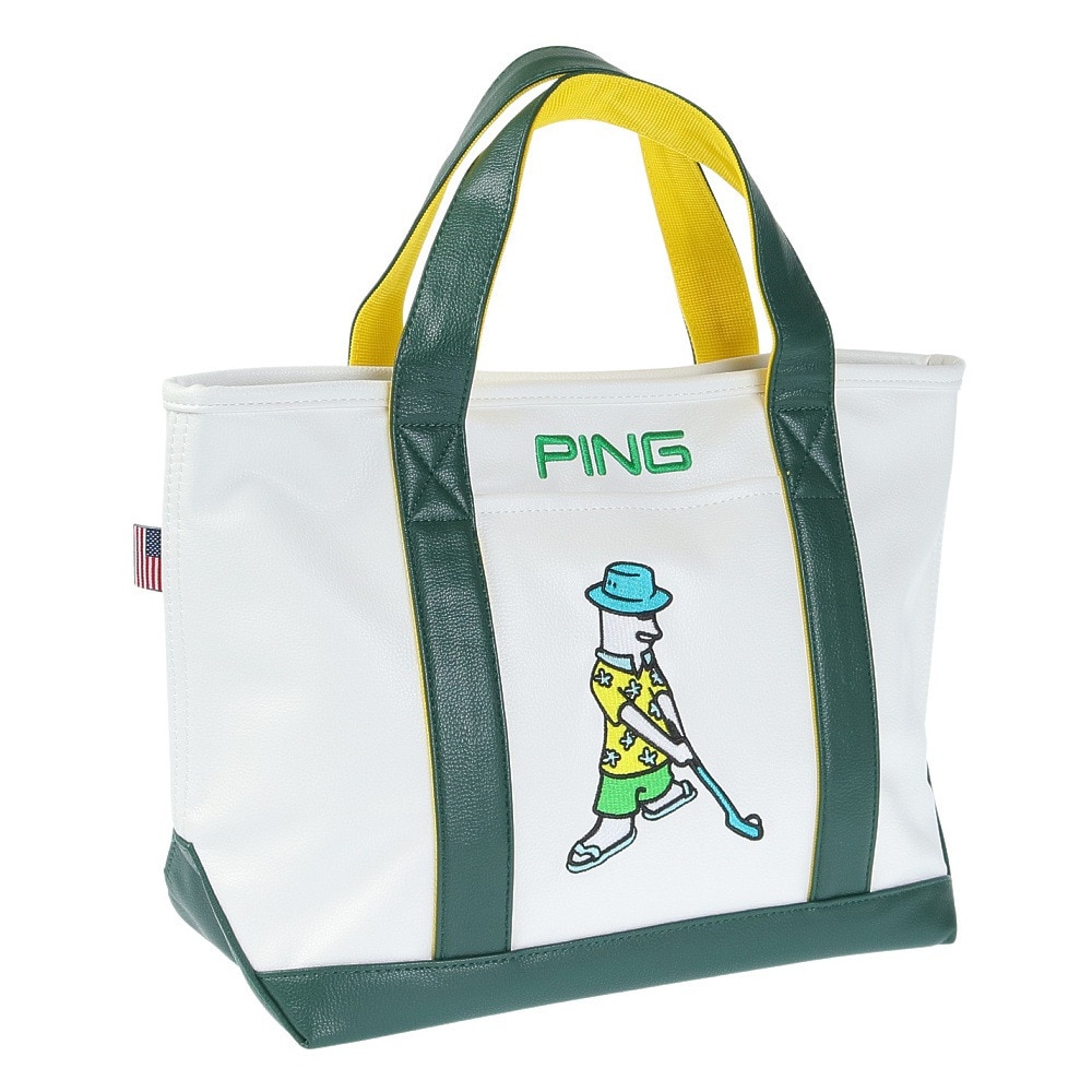 ピン(PING)(メンズ、レディース)MR.PING アロハ ラウンドトート GB-N2302 WH/GRN 36824