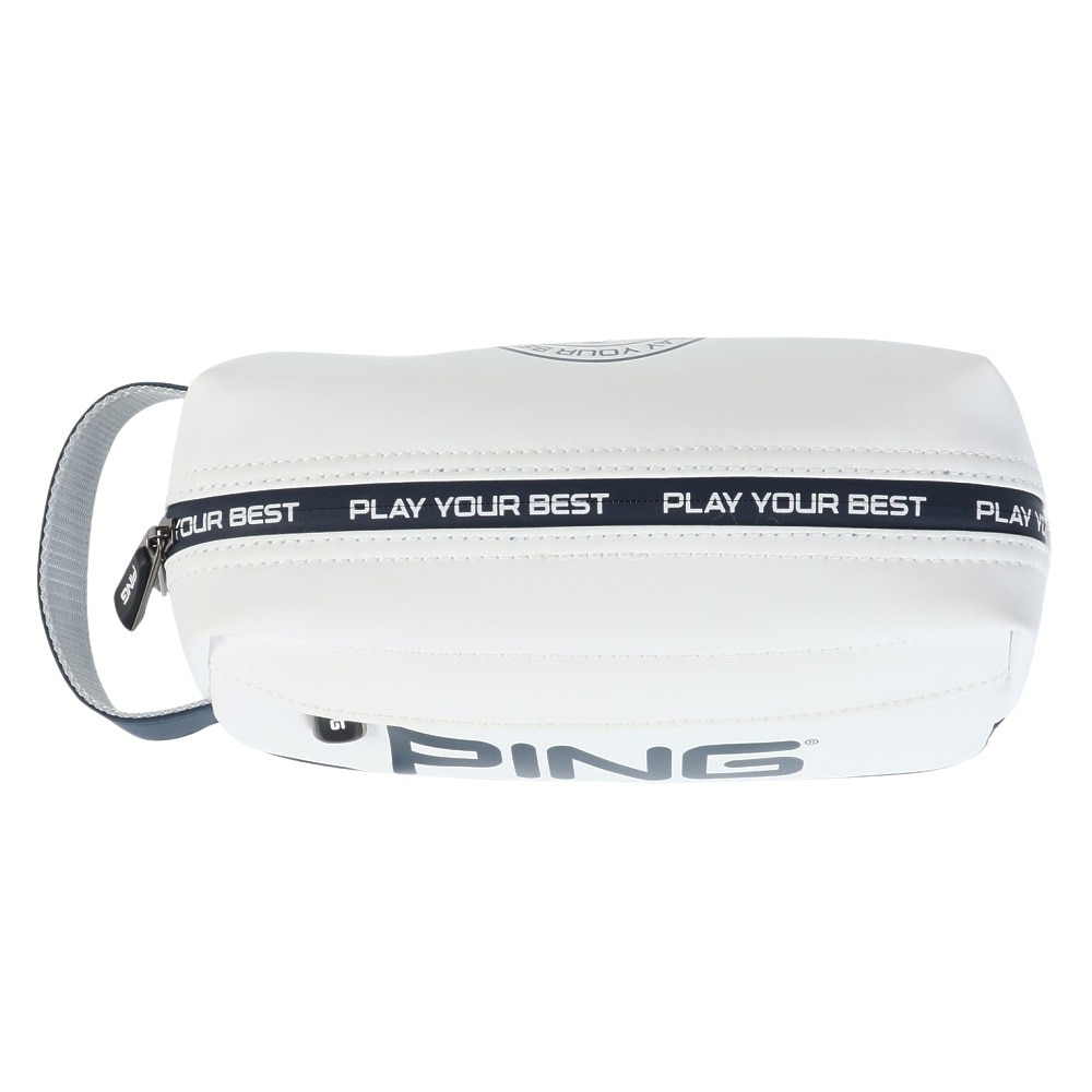 ピン（PING）（メンズ、レディース）ゴルフ ソフトPU ポーチ GB-U2305 WH 36836