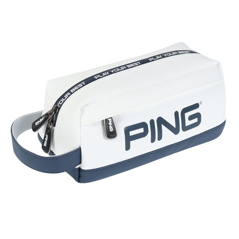 ピン（PING）（メンズ、レディース）ゴルフ ソフトPU ポーチ GB-U2305 WH 36836