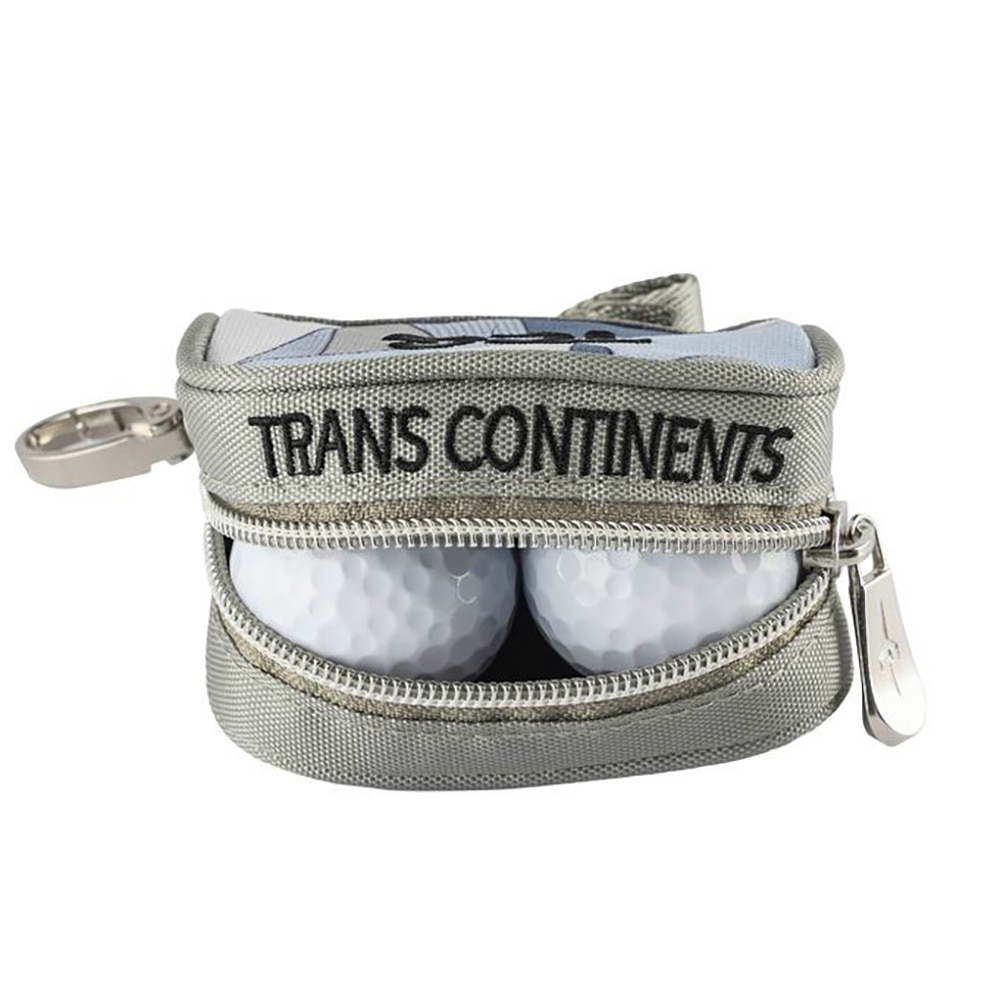 トランスコンチネンツ（TRANS CONTINENTS）（メンズ）ゴルフ ボールポーチ ボールケース 2球用 TCBP-916 GRY